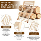 Sauna Backrest Infrared Sauna Backrest Accessories with Adjustable Pillow Wooden Slip-Resistant Non-Toxic Comfortable S-Shape Design Sauna Chair for Any Barrel or Infrared Sauna