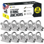 DC Cargo Mall Extra Heavy Duty Steel O-Ring (Pack of 10) 6000Lbs Break Strength - E Track Accessories Tie-Down Anchors for E-Track Tie-Down System