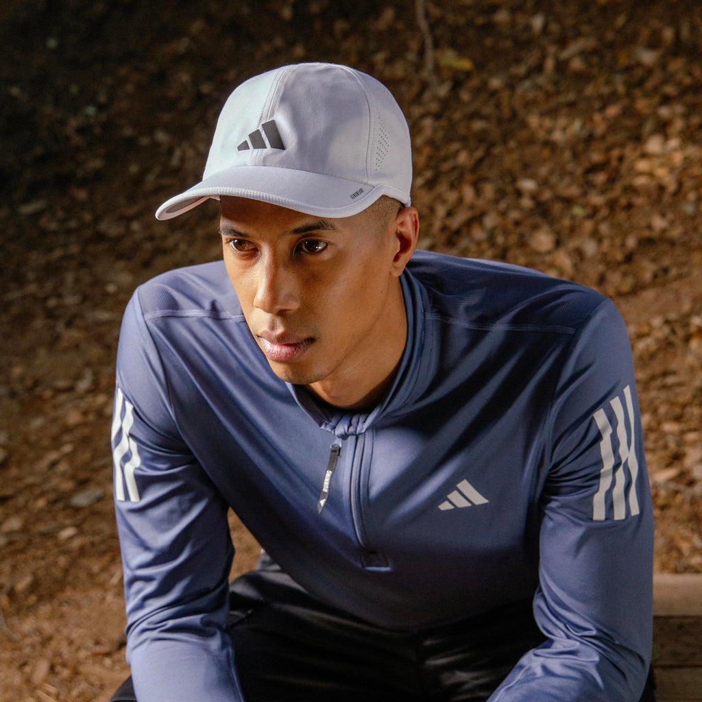 Men's Superlite Hat – Lightweight Moisture-Wicking Cap for Workout and Training, White/Black/3, OSFA