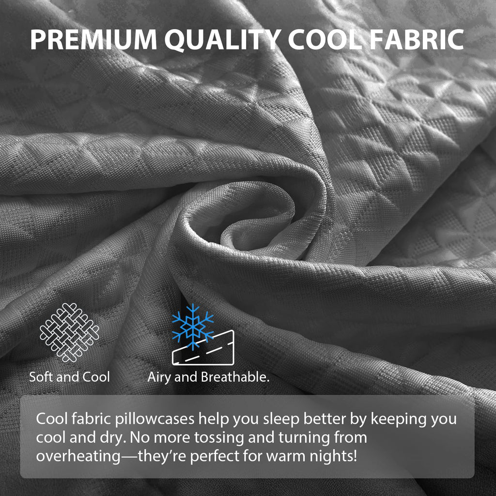 COLDHUNTER 7.5" Wedge Pillowcase Soft and Breathable Replacement Case Dark Grey, Only One Cover