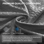 COLDHUNTER 7.5" Wedge Pillowcase Soft and Breathable Replacement Case Dark Grey, Only One Cover