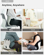 curble Grand(Extra Wide & Sturdy) – Ergonomic Back and Lumbar Support for Good Posture Correction and Back Pain Relief, Perfect for Office, Floor Seat, and Work from Home, Patented (Red)