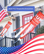 2-Pack Trump Windsocks - Versatile Decor for Outdoor and Indoor Use, Waterproof and UV Resistant, Total Length 40 Inches