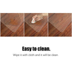 Azadx Office Chair Mat for Hard Floors 40" X 47", Clear PVC Chair Mat for Hardwood Floor, Durable Plastic Floor Protector Mat for Home and Office use (40" X 47" Rectangle)