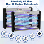 Qualirey 2 Pcs Electric Bug Zapper Summer Indoor Outdoor Electric Bug Zapper 6w Purple UV Light Fruit Flies Mosquito Killer Lamp Indoor Insect Killer Plug in Electric Fly Trap for Home Outdoor