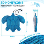 RGJ Hot Tub Scum Absorber Turtle, 2PCS Reusable Hot Tub Oil Absorbing Floating Sponges for Spa/Pool, Hot Tub Scum Sponge Accessories to Soak Up Oils & Keep Water Clean
