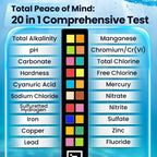 DROPLYTIX 20-in-1 Drinking Water Test Kit with Mobile App, Lab-Precision Home Water Testing Strips for Tap and Well Water, Tests pH, Hardness, Lead, Iron, Chlorine, Nitrate, Fluoride, Heavy Metals