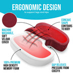 FORTEM Office Chair Cushion and Back Support for Office Chair, Lumbar Support Pillow, Memory Foam, Non Slip Sitting and Back Rest for Gaming, Car Seat Cushion, Chair Pad