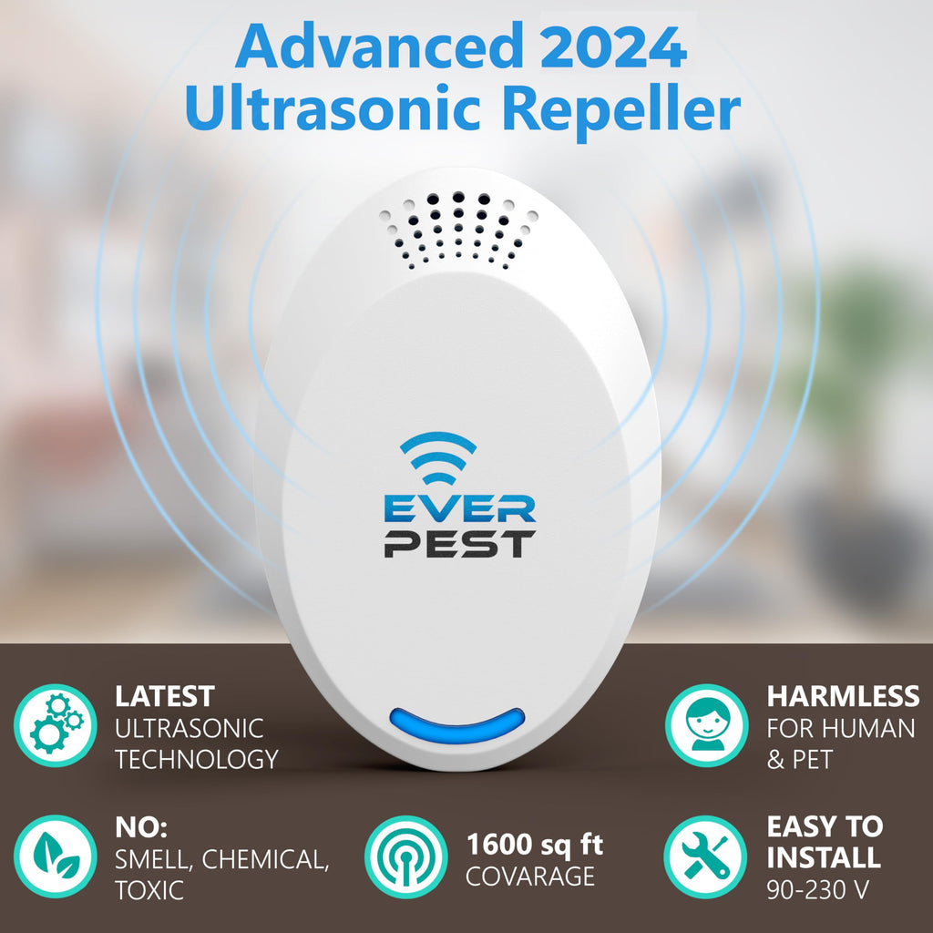Ultrasonic Pest Repeller Control (2-Pack) Plug in Flea Rat Roach Mosquito Cockroaches Fruit Fly Rodent Insect Bug Cricket Mice Moth Scorpion Gnat Silverfish Squirrel Ultrasound Indoor Repellent Plug……