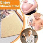 Shower Mats Non Slip,16x35.6'' Long Bathtub Mat Non Slip for Bathroom Tub,Shower Mats for Showers Anti Slip for Elderly,Loofah Anti Slip Shower Matt,Shower Stall Mat for Inside Shower-Beige