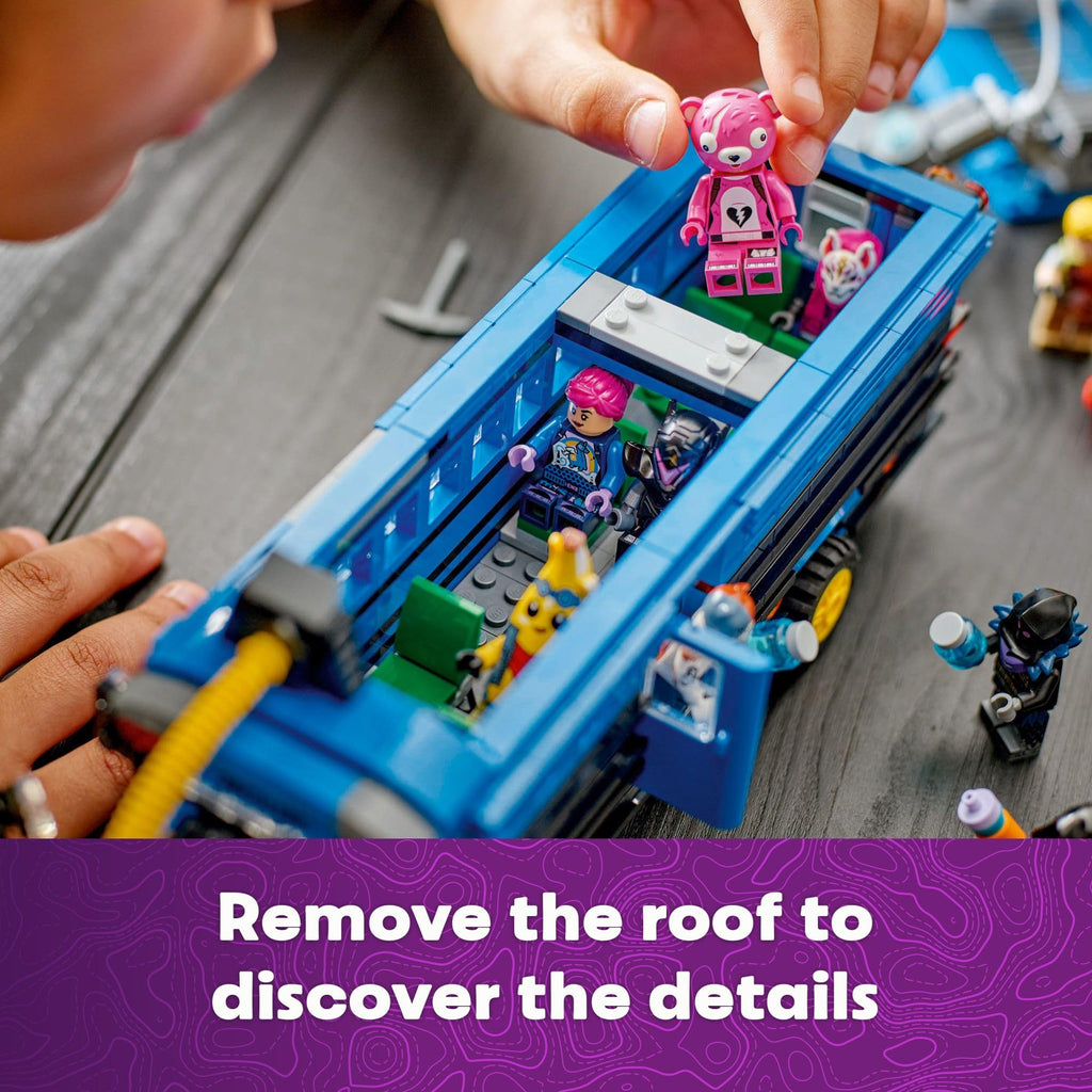 LEGO Fortnite Battle Bus Building Toy - Collectible Fortnite Toy for Kids, Boys & Girls, Ages 10+ - Pretend Play Set with 9 Minifigures from Video Game - Gift for Christmas - 77073