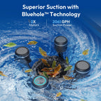 (2026 Upgrade) BUBLUE F10 Pool Surface Skimmer Robot, Pool Cleaner with App Control,Powerful Suction,5L Filter, Dual Cleaning Modes, AI Navigation,Ideal for In-Ground & Above-Ground Pools,Space Gray