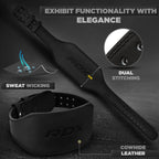 RDX Weight Lifting Belt for Fitness Gym - Adjustable Leather Belt with 6” Padded Lumbar Back Support - Great for Bodybuilding, Functional Training, Powerlifting, Deadlifts Workout & Squats Exercise