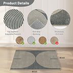 Office Chair Mat for Hardwood Floor&Tile Floor,36"X 48" Heavy Duty Desk Chair Mat for Hard Floors,Under Desk Rug for Rolling Computer Chair,Anti Slip,Low Pile Carpet Floor-Geo Grey
