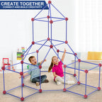 Fort Building Kits for Kids, 140 Pcs Creative STEM Construction Toys for Indoor & Outdoors Activity, Christmas, Birthday Gifts for Boys & Girls Age 4 5 6 7 8 9 10 11 12 Years Old