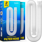 Replacement Hose For Above Ground Pools [Set of 2] 1.25" Diameter, 59" Long Accessory Pool Pump Replacement Hose - Filter Pump Hose Compatible with Intex Pump Models #607/#637