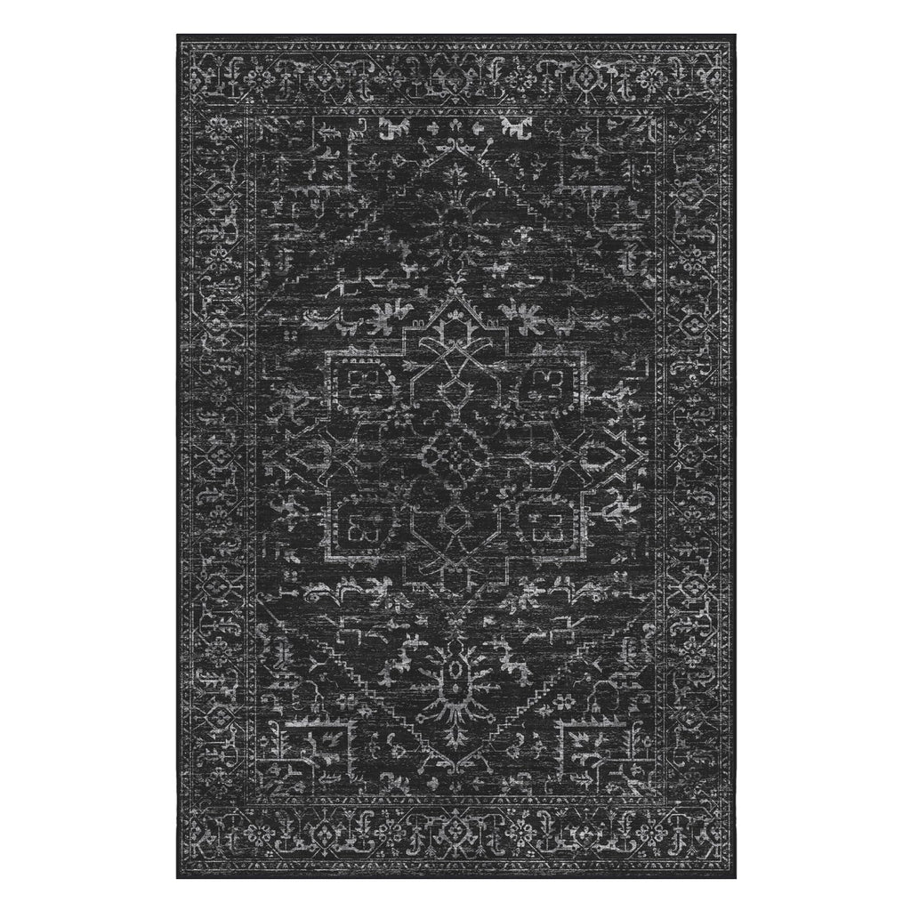 Chair Mat for Hard Floors, QQpony 63" x 51" Office Chair Mat for Hard Surface, Area Rug for Living Room, Protector Floor Rug Mat for Home Office (Black)
