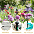 WRSFXV 2026 New 40 Pcs Dragon Fly Clips for Bugs Repellent, 3D Artificial Dragonfly Hat Clip, Dragonfly Garden Decor (10PCS)