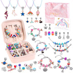 ELLENER Kids Bracelet Making Kit for Girls, Gifts for Girls Ages 3 4 5 6 7 8 9 10 11 12 Year Old,Girl Gifts Ideas,Girl Toys, 68 Pcs Crafts for Girls 8-12