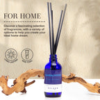 Xcleen Reed Diffuser, Sandalwood Scented Reed Diffuser Set, Oil Reed Diffuser with 6 Sticks, Home Fragrance Reed Diffuser for Bathroom, Aromatherapy Diffuser for Gift, Christmas Room Decor