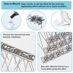 Hausse Stainless Steel Bird Spikes 17 Pack, Squirrel Small Birds Pigeons Crows and Woodpeckers Deterrent Devices Bird Repellent Spikes, Assemble Easily Covers 17 Feet for Outdoor Wall Fence