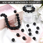 Loetere 40 Pcs 20mm Rhinestone Beads Crystal Round Disco Ball Beads Bulk Chunky Bubblegum Beads Charms for Christmas DIY Pens Making Jewelry Supplies Craft European Style Bracelets (Black)