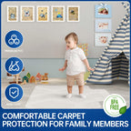 Naturei Chair Mat for Carpeted Floors - 48" x 30" Office Floor Mat for Rolling Chairs, Clear Plastic Desk Chair Mat, Easy Glide, Under Desk Carpet Protector for Home and Office, with Lip