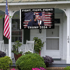 Trump Shooting Flag Fight Fight Fight Flag Trump 2024 Flags 3x5 FT Polyester Banner with Brass Grommets for Indoor Outdoor Decorations (black8)
