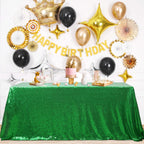 Green Tablecloth Christmas Green Sparkle Tablecloth 8.5ft Sequin Table Cloth Shimmer Fabric for Bridal Baby Shower Decorative St. Patrick's Day Buffet Parties,60x102inch