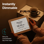American Lifetime 【New 2024 Dementia Clock Large Digital Clock for Seniors, Digital Clock Large Display with Custom Alarms, Clock with Day & Date for Elderly, Large Number Digital Clock Premium White