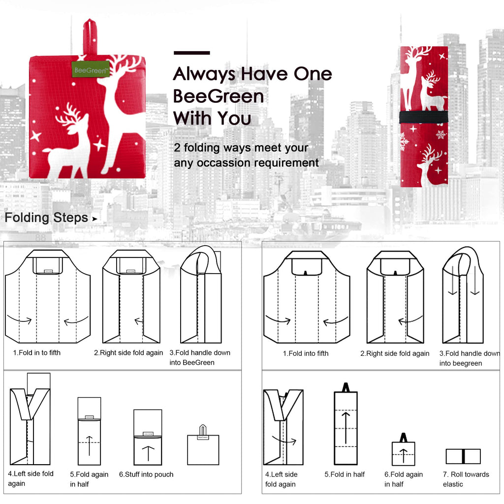 BeeGreen Christmas Gifts Reusable Grocery Bags Bulk 12 Pack Wholesale Reusable Shopping Bags X-Large 50LBS, Machine Washable Kitchen Reusable Bags Heavy Duty, Foldable Bags for Shopping