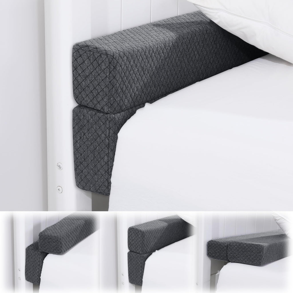 BALAPET Flodable Pillow for Headboard Gap,Bed Gap Filler Queen Size,Adjustable Bed Wedge Pillow for Headboard,Rectangular Bed Gap Filler,Foam Mattress Gap Filler(Gray,60 * 9.8 * 3in)