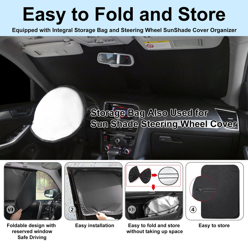 TINGLU Window Shades for Cadillac XT6 2020-2025 Accessories Side Full Windows Windshield Sun Shade Sun UV Rays & Privacy Protection for Camping,Napping,and Relaxing 8PCS