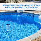 Zhitaoxun 6 Pcs Copper Anode Replacement Kit Solar Pool Replacement Copper Anode,4.13 x 0.71 Inch Threaded M6,Includes Copper Anode, Threaded Basket,Spring,Wing Screw