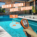 BTMETER BT-1500 Pyrometer 30:1 Industrial Laser Thermometer Gun, -58℉ to 2732℉ Non Contact High Temp Infrared Thermometer Digital IR Temperature Gauge Orange(NOT for Human Temp Test)