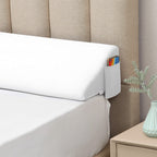 Vekkia Twin Size Bed Wedge Pillow Gap Filler/Headboard Pillow/Mattress Wedge Fill Gap (0-6") Between Headboard and Mattress (White)