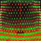 WATERGLIDE Outdoor Christmas Net Lights, 12FT x 5FT 360 LED Mesh String Light with 8 Lighting Mode, Connectable Waterproof Lights for Garden Tree Bushes, Holiday Wedding Party Decoration, Red & Green