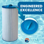 Jacuzzi ProClear 6000-383AJ Hot Tub Replacement Filter Cartridge Fits J-300, J-400, J-500, J-LX (2002+) - Hydro Filter with Twist-Off Cap, OEM Accessories & Replacement Parts, 60 Sq Ft, 1 Pack
