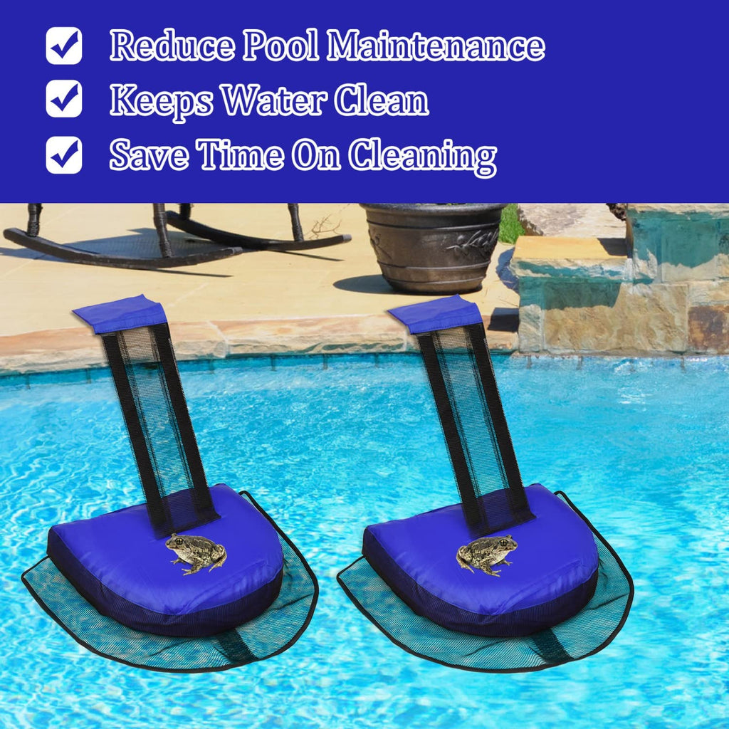 Monrocco 2 Pack Animal Saving Escape Ramp Critters, Swimming Pool Floating Animal Saver, Frog Saver, Floating Pool Reduces Tool for Outdoor Pools and Spas