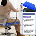 Gel Seat Cushion, Super Large (19x18x1.6inch) Gel Cushion Chair Pads with Non-Slip Cover for Home Office Car Seat Wheelchair, Soft Breathable Honeycomb Seat Cushion for Relieve Hip Pain