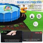 TIXANF 15FT Pool Liner Pad,350G/M² Thicker Seamless Above Ground Pool Liner,Pre-Cut Heavy Duty Round Pool Liner Pad, Durable Geotextile Material,Puncture Protection,Extend Liner Life(Black)