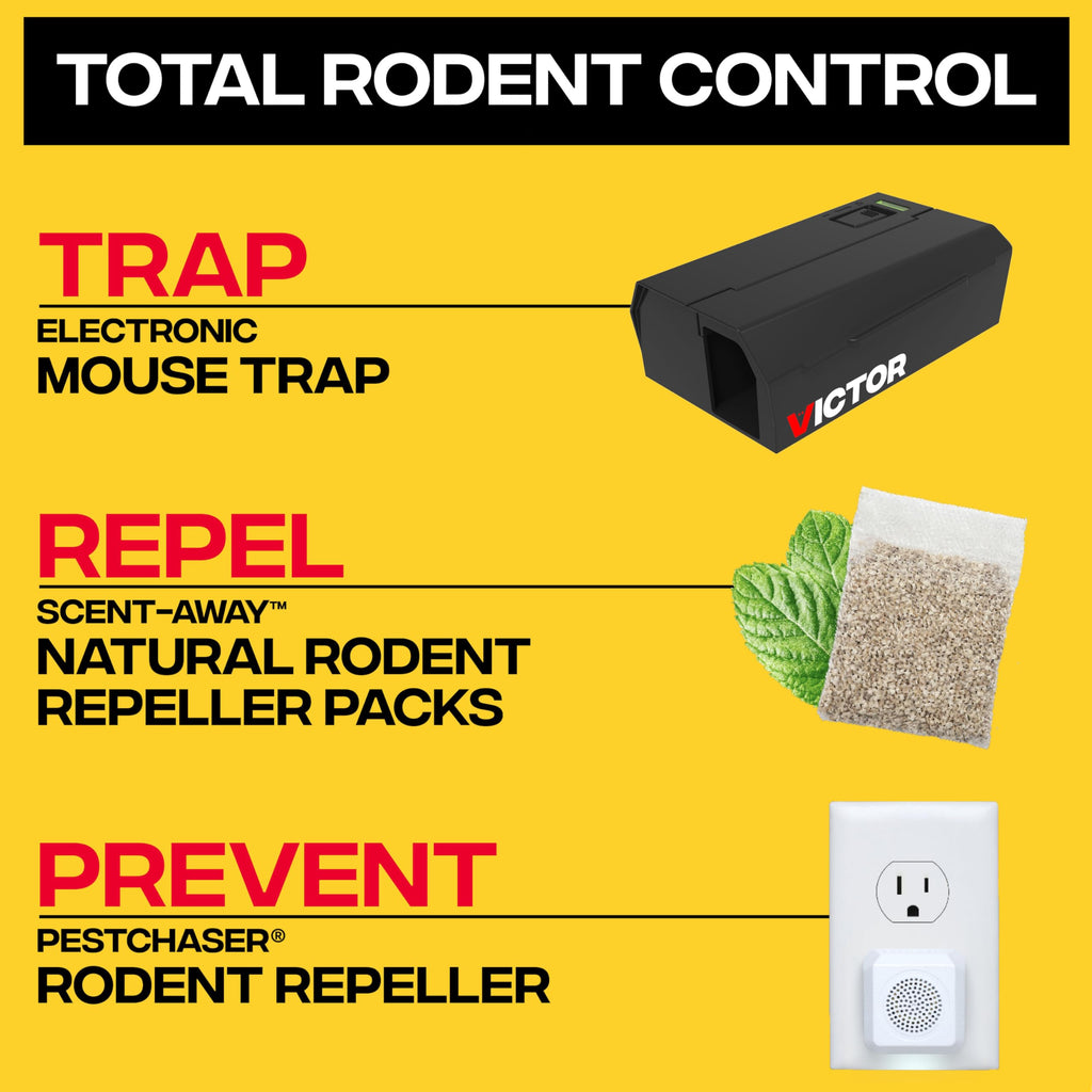 Victor Humane Mouse Traps Indoor for Home - M250BSR-2 - No Touch Electric Mouse Traps for Home, Pack of 2