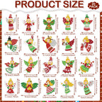 20 Pcs Christmas Diamond Painting Keychain Kits with Christmas Angels Fairy Diamond Painting Keychain Cute Hanging Diamond Painting Keychains Drill Diamond Painting Key Chains for Kids DIY Ornaments
