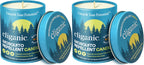 Cliganic Natural Mosquito Repellent Candle (9oz, Pack of 2) | Citronella, DEET Free, Essential Oil Infused for Outdoor, Camping | Burns 40 Hours