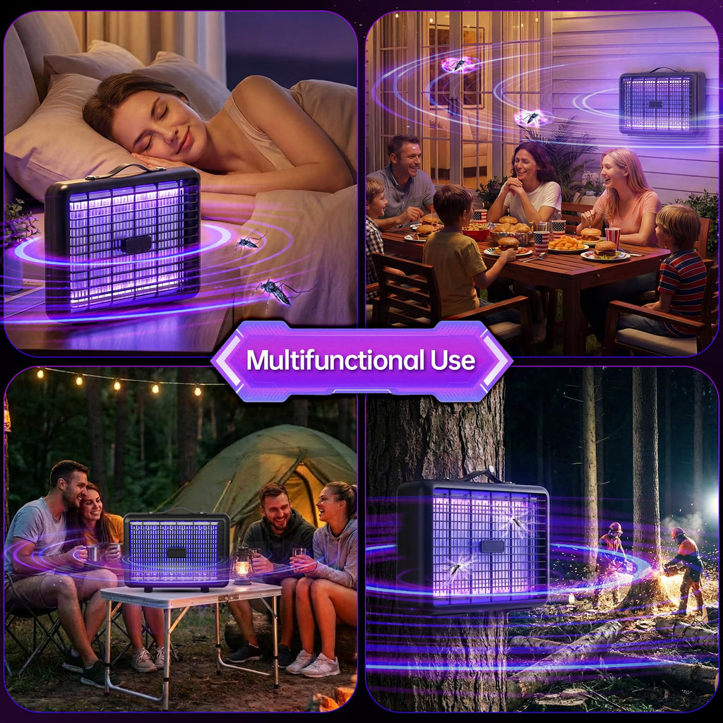 Electric Bug Zapper Indoor Outdoor, 100,000-Hour LED Mosquito Zapper with 3500V Powerful Grid, Lightweight Fly Zapper for Home, Patio, Garage