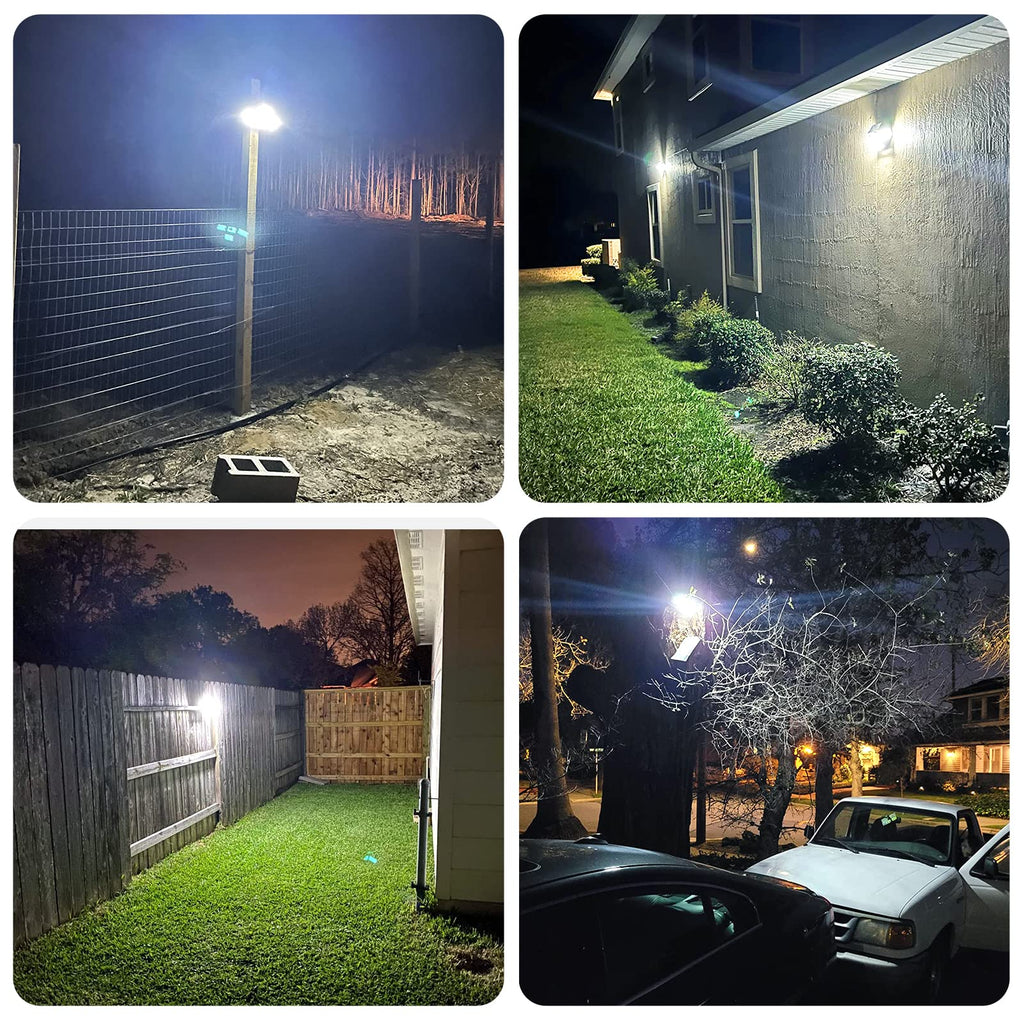 Mokot Solar Lights Outdoor, 288 LED 2800LM Solar Motion Sensor Outdoor Lights with Remote Control, 4 Heads lP65 Waterproof Solar Flood Security Lights for Outside Patio Wall -2PACK