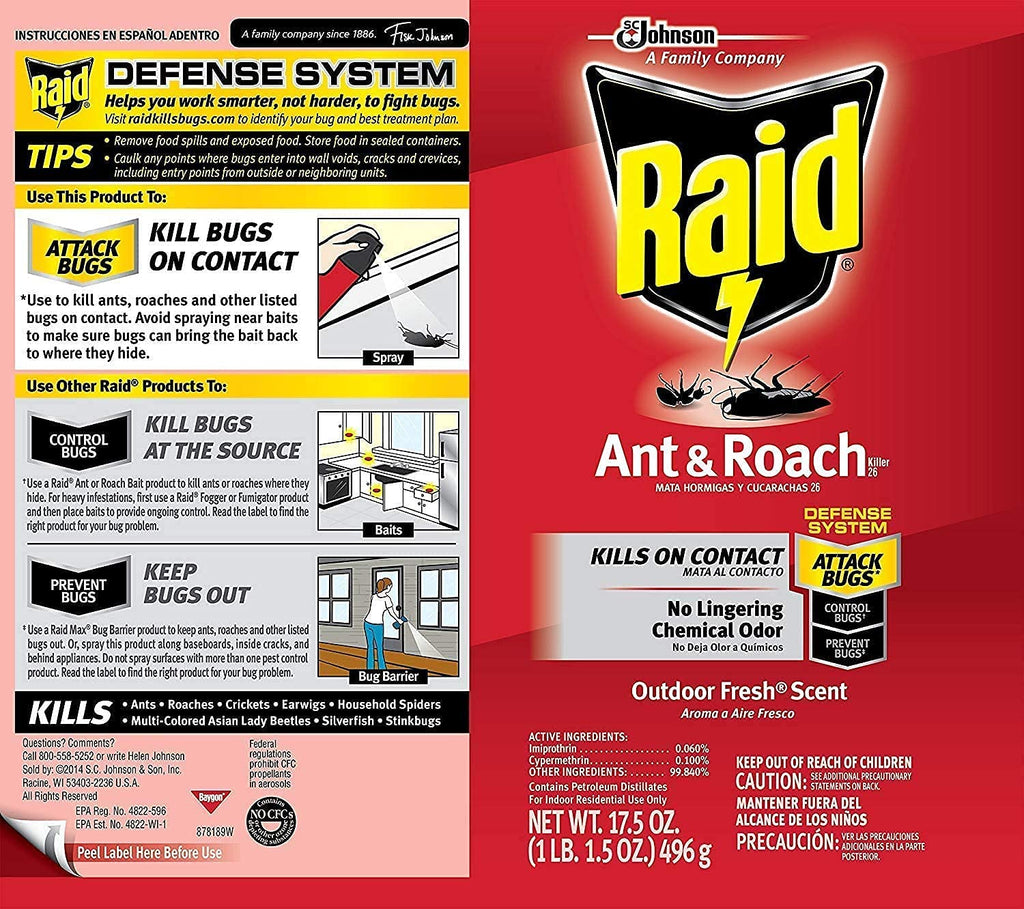 Raid Ant and Roach Killer 17.5 Ounce (Pack of 3)