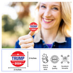 250 "Trump 2024" Round Shaped Stickers - Express Your Patriotism with Premium Stickers - Make America Great Again - Decals for Laptops, & Water Bottle