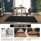 Office Chair Mat for Hardwood Floor & Tile Desk Chair Mat for Rolling Chairs Protect Hardfloor Desk Area Rug for Workstations, Durable Desk Mat for Home and Office Use (Black, 36X47 in)