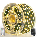 Ollny Christmas Lights 800 LED 262 FT Plug in, IP67 Waterproof Green Wire Outdoor Christmas Lights with Remote, 8 Modes and Timer Christmas Tree Lights for House Indoor Xmas Decorations (Warm White)
